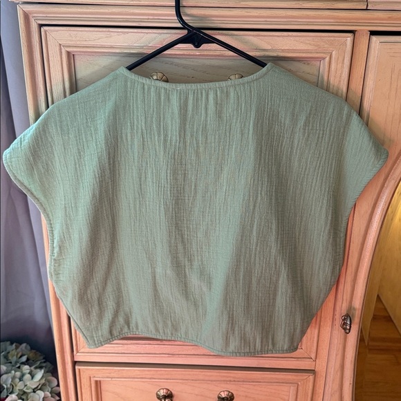 Madewell Tie Front Gauze Top - Picture 8 of 9